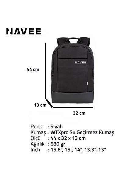 Navee Sırt Çantası Bölmeli 15.6