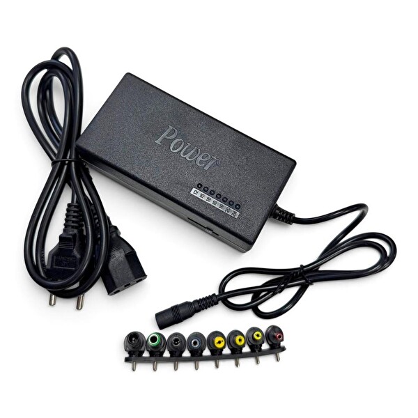 Powermaster 12-24 Volt Ayarlı 8 Uçlu Universal Laptop Adaptör