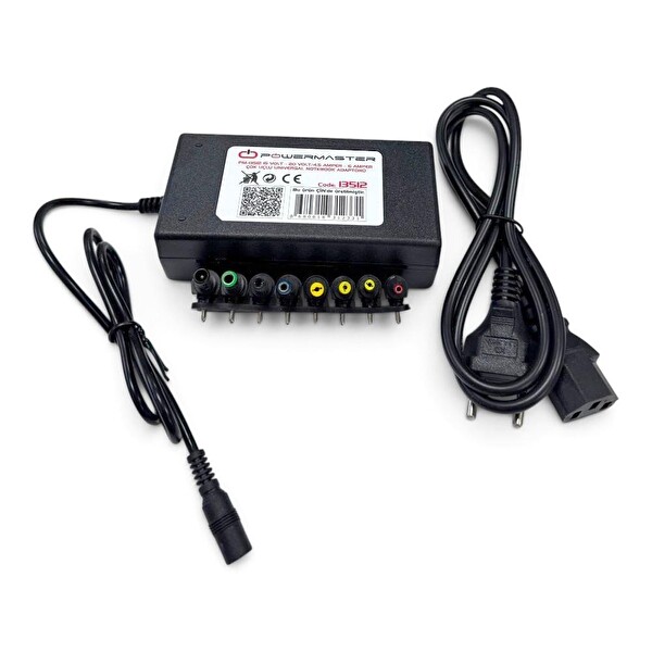 Powermaster 12-24 Volt Ayarlı 8 Uçlu Universal Laptop Adaptör