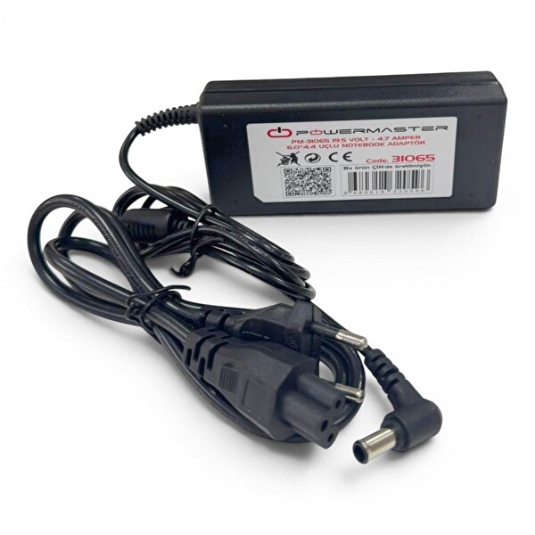 Powermaster PM-31065 19.5Volt 4.7 Amper 6.0x4.4mm Jak Fişli LCD-LED TV Adaptör