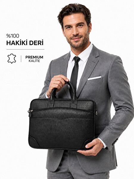 Başkent Çanta Evrak Bölmeli Hakiki Deri 15.6