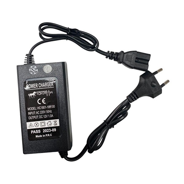 Electroon DC 12 Volt 1 Amper Akülü İlaçlama Makinesi Şarj Adaptörü