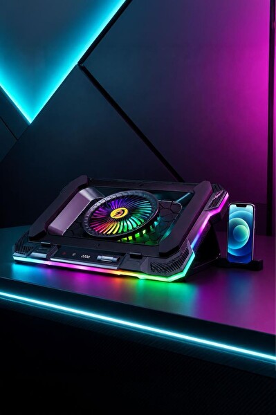 Torima CF07 Ayarlanabilir Rgb Dizüstü Bilgisayar Soğutma Fanı Siyah