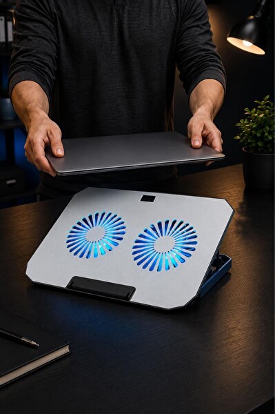 Torima CF12 RGB Ayarlanabilir Dizüstü Bilgisayar Soğutucu Standı Gümüş