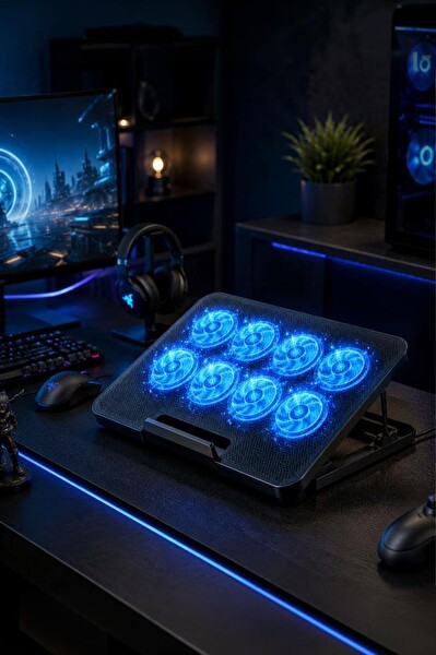 Torima CF13 Laptop Soğutucu Ayarlanabilir RGB Dizüstü Bilgisayar Soğutma Fanı Siyah