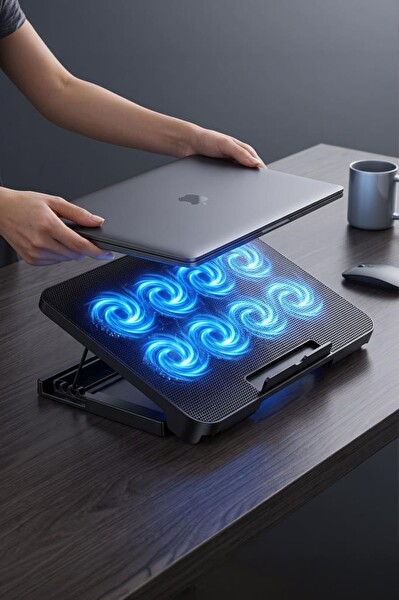 Torima CF13 Laptop Soğutucu Ayarlanabilir RGB Dizüstü Bilgisayar Soğutma Fanı Siyah