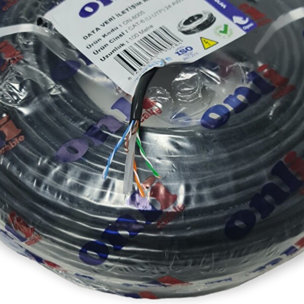 Onli 24AWG Dış Ortam 100 M Siyah Cat6 Kablo