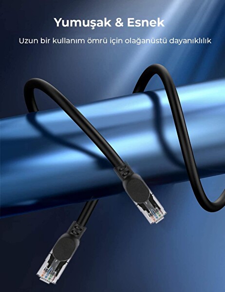 Bix Cat6A 10 Gbps Veri Aktarım 500 MHz STP 3 M Ethernet Kablosu