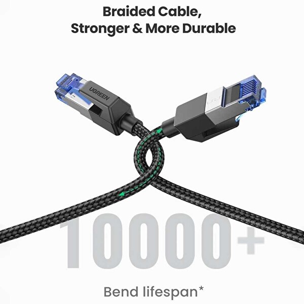 Ugreen Cat8 40 Gbps 2000 MHz Örgülü 2 M Ethernet Kablosu