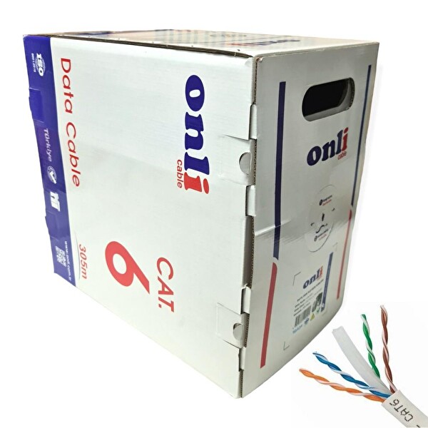 Onli 24AWG UTP CAT6 305 M Gri Network Kablosu