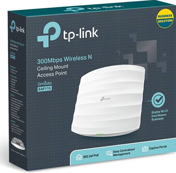 TP-Link EAP115 300 Mbps 2.4 GHz Kablosuz Tavan Tipi Access Point