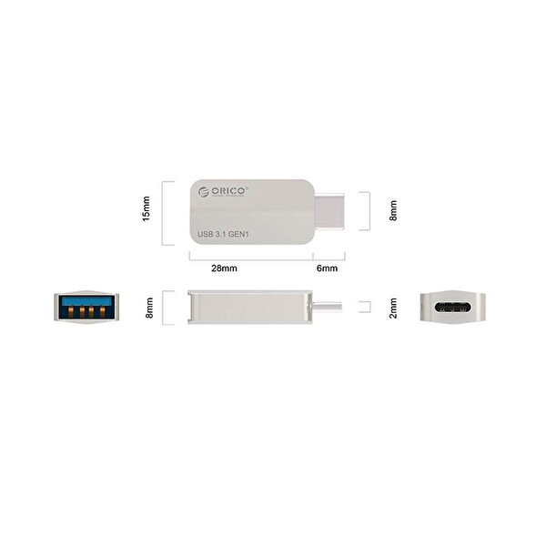 Orico CTA2-SV Type-C USB3.1 Gen1 To USB-A Şarj ve Data Dönüştürücü Adaptör