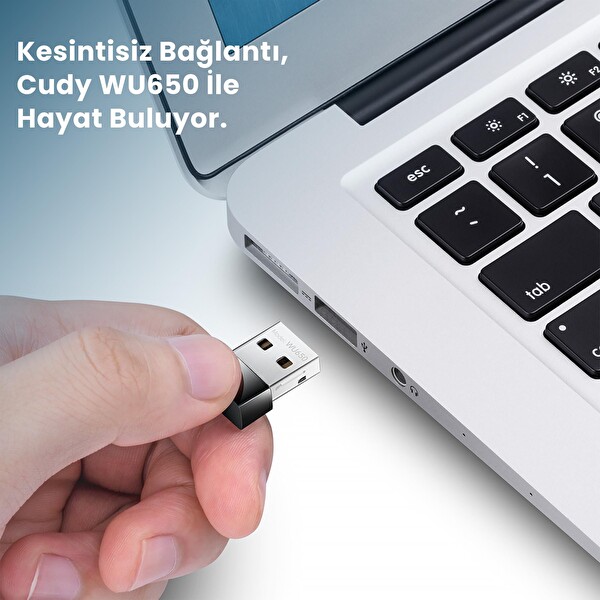 Cudy WU650 AC1200 Serisi 5 GHz 433 MBPS 2.4 GHz 200 MBPS Wi-Fi Mini USB Adaptör