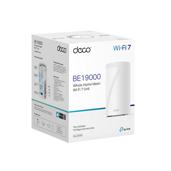 TP-Link Deco BE85 BE19000 Üç Bantlı (1-PAC) Tüm Ev Mesh Wi-Fi 7 Sistemi
