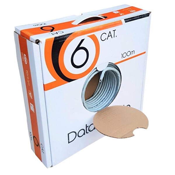Ersan Kablo 23WG Full Bakır Cat6 100 M Gri Network Kablosu