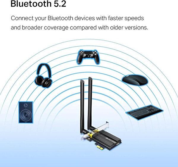 TP-Link Archer TX50E AX3000 Mbps Wi-Fi 6 Bluetooth 5.0 PCIe Adaptör