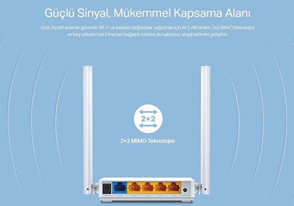 TP-Link TL-WR844N 300Mbps 5dBi Çoklu Mod Wi-Fi Router (Agile Config)