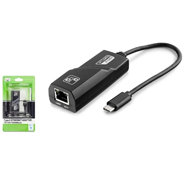 Hadron HDX-5273 Type-C 3.0 Ethernet Çevirici Adaptör 10/100/1000 MBPS