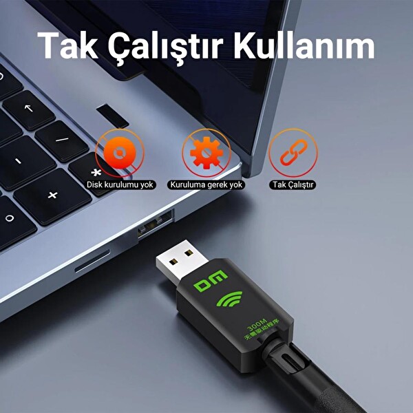 DM AD083 650 Mbps USB Wireless Adaptör Wi-Fi Alıcı Verici Access Point