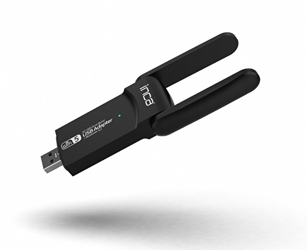 Inca IUWA-1300X 1300 Mbps Bluetooth 4.2 Dual-Bant Kablosuz-AC USB Adaptör