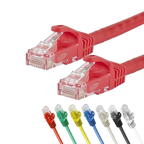 Irenis 2 MetreCAT7 Kablo Ethernet Network İnternet Lan Ağ Kablosu- Kırmızı