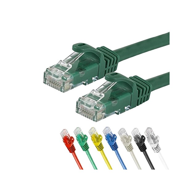 Irenis 7.5 Metre CAT7 Kablo Ethernet Network İnternet Lan Ağ Kablosu-Yeşil