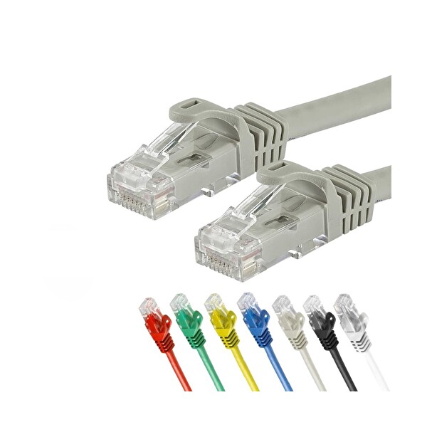 Irenis 15 Metre CAT7 Kablo Ethernet Network İnternet Lan Ağ Kablosu - Gri
