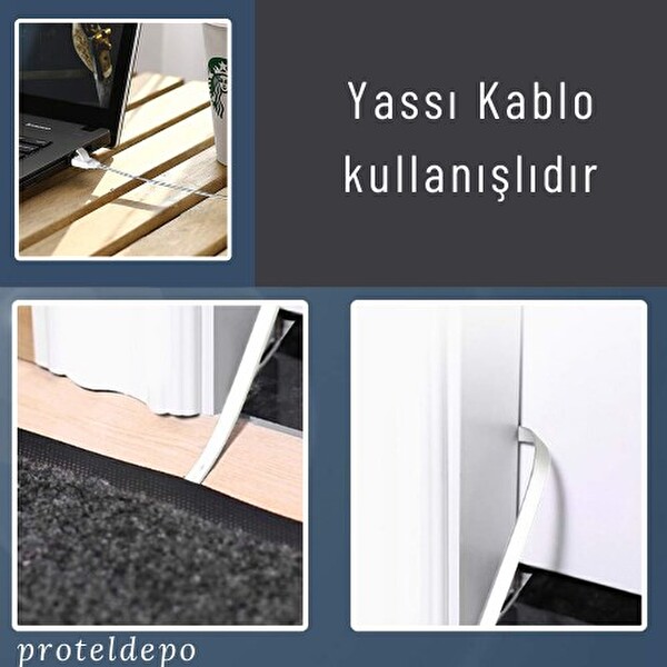 Irenis 50 Cm CAT7 Kablo Yassı FTP Ethernet Network LAN Ağ Kablosu- Gri