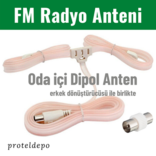 Irenis Tuner Müzik Sistemi İçin Erkek/Dişi FM Radyo Anteni