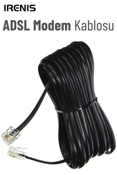 Irenis 10 Metre ADSL VDSL Modem RJ11 Köken Telefon Kablosu