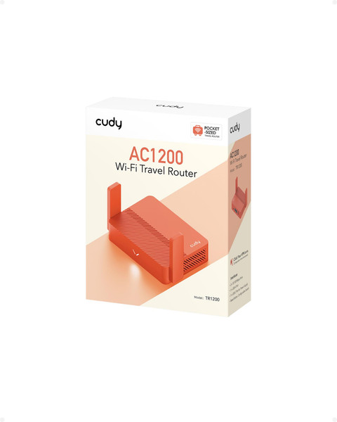 Cudy TR1200 300Mbps/2.4GHz 867Mbps/5GHz 1xWAN 1xLAN Mesh/WISP/VPN Travel Router