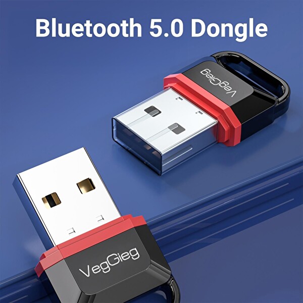 VegGieg UB502 Bluetooth 5.0 Adaptör Mini USB Dongle