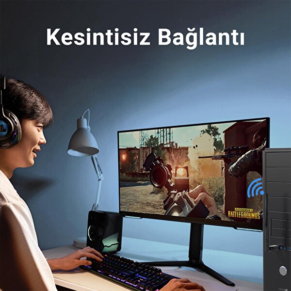 VegGieg 300 Mbps 2.4Ghz/6Ghz Dual Band Alıcı Verici USB WiFi 6 Adaptör AX300