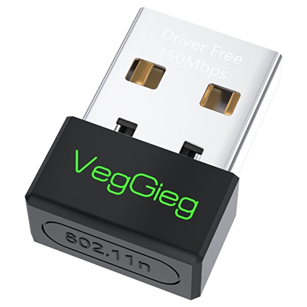 VegGieg 150 Mbps 2.4GHz Kablosuz WiFi Alıcı Verici Nano USB Adaptör K150M