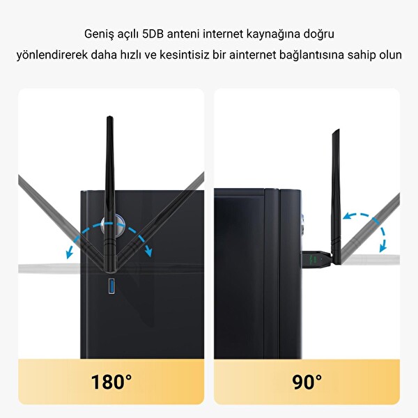 VegGieg 300 Mbps 2.4GHz Alıcı Verici USB WiFi Adaptör V-K300