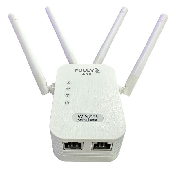 Fully A18 WiFi Repeater 300 Mbps 4 Antenli WPS Özellikli Access Point