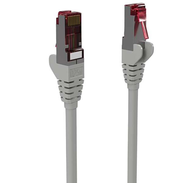 Irenis 25 cm Gri CAT 6A Kablo S/FTP Ethernet Data Center Patch Kablo