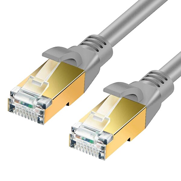 Inca ICAT8-03G Cat8 S/FTP 40 Gbps 2000 MHz High Speed %100 Copper Network Kablo 3 M Gri