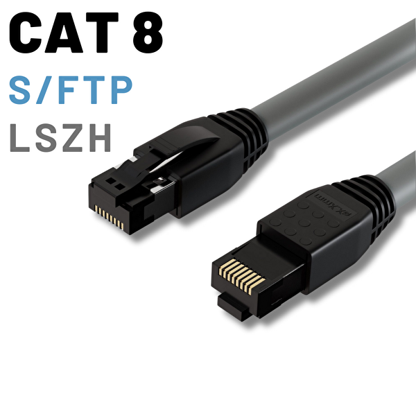Irenis CAT8 Kablo S/FTP LSZH Ethernet Network LAN Ağ Kablosu 10 Metre