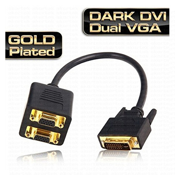 Dark DK-HD-ADVIX2VGA DVI Erkek / 2 x VGA Dişi Dönüştürücü