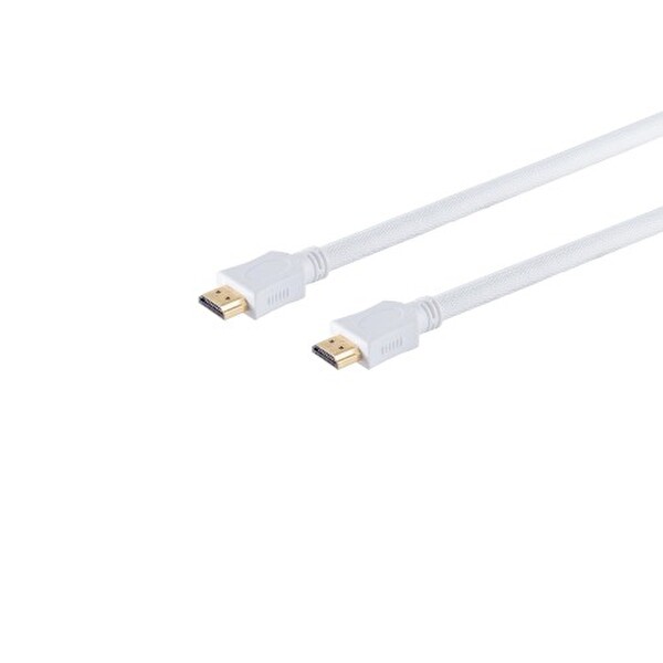 Irenis HDMI Kablo - 4K Destekli - Altın Uçlu - Naylon Örgü - Beyaz - 2 Metre