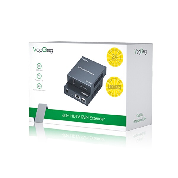 VegGieg 1080P Full HD 60Hz HDMI KVM Extender 60 M CAT5E/6 HDMI Menzil Genişletici Uzatıcı