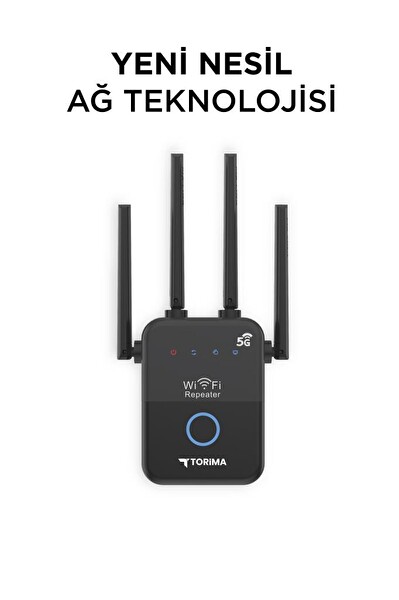 Torima AC35Q 1600 Mbps Çift Bant 4 Anten Wi-Fi Router Siyah