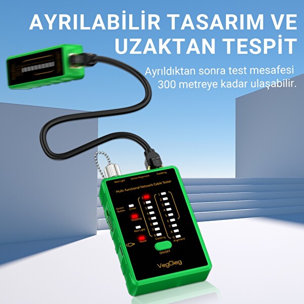 VegGieg Multi Fonksiyonel Fiber Optik RJ45 RJ11 BNC Network Ethernet Ağ Kablo Test Cihazı Tracker