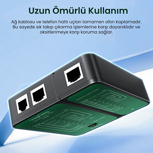 VegGieg RJ45 RJ11 Uyumlu Cat6 Cat7 Cat8 Poe Destekli Network Ethernet Test Cihazı