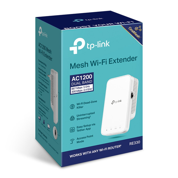 TP-Link RE330 AC1200 Dual Band Priz Tipi Mesh Wi-Fi Extender