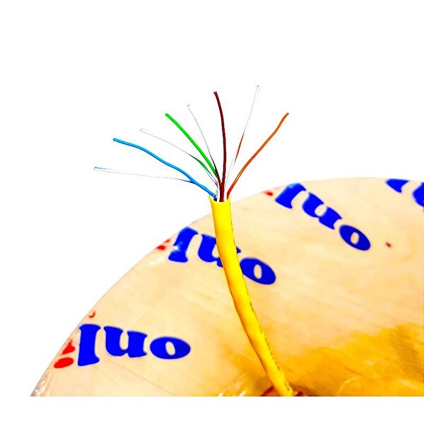 Onli 305 MT 23AWG UTP CAT6 Network Kablosu Sarı Yerli Üretim