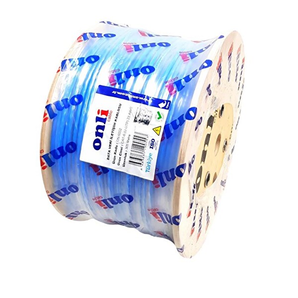 Onli 305 MT 23AWG UTP CAT6 Network Kablosu Mavi Yerli Üretim