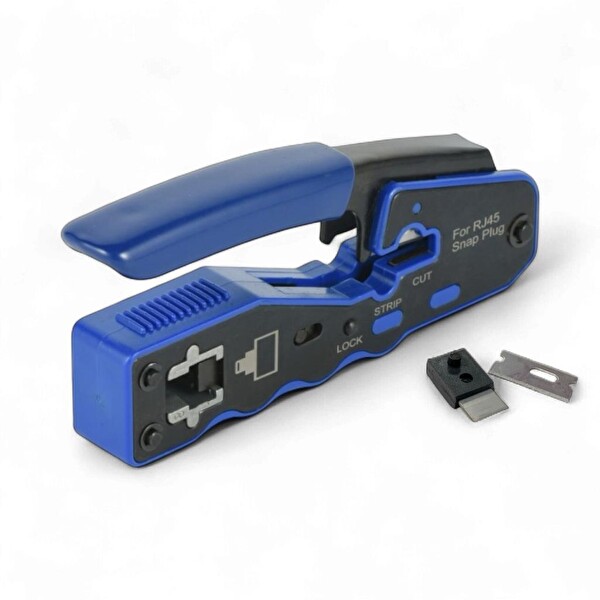 Electroon Cat5/Cat6/CAT7 RJ45 EZ-RJ45 Sıkma Pensesi - Yedek Bıçaklı