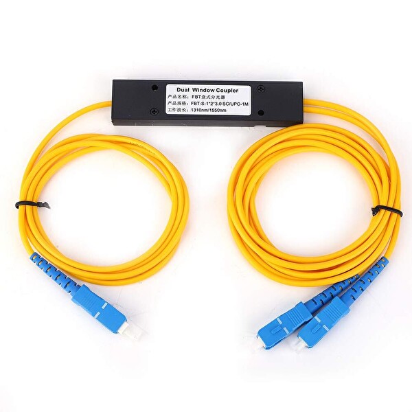 Anunnaki 1x2 PLC Fiber Optik Splitter SC/UPC Coupler G652D FTTH OLT ONU Optik Kablo Bölücü Modül Mavi Ayırıcı